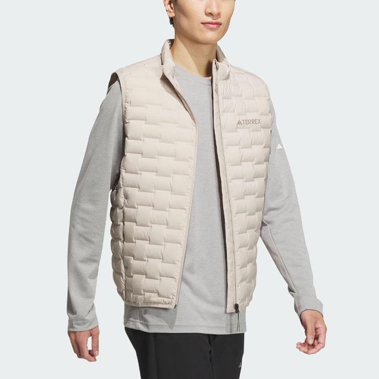 adidas Lightweight Goose Down Woven Baffle Vest 'White' Men's IT8696
