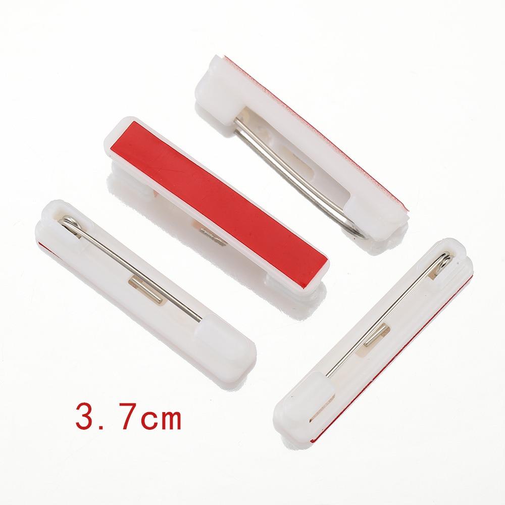50Pcs Self Adhesive Back Plastic Brooch Pin Plastic Pin Fastener Ornament Buckle Name Badge Fixing