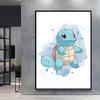 Canvas Art Watercolor Themed Walls Painting Pokemon Snorlax Comics Pictures Modern Home Waterproof Children Room Decor Gifts