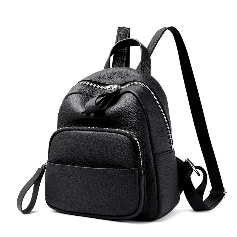 New 2023 Cowhide Female Bag Summer Women 's Backpack Shoulder High-Capacity Ladies Bags Travel Bag Girls Chest Bag