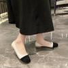 Fashion Versatile Women's Flats Shoes Soft Sole Low Heel New 2024 Autumn Style One-step Bean Shoes Perfect Skirts