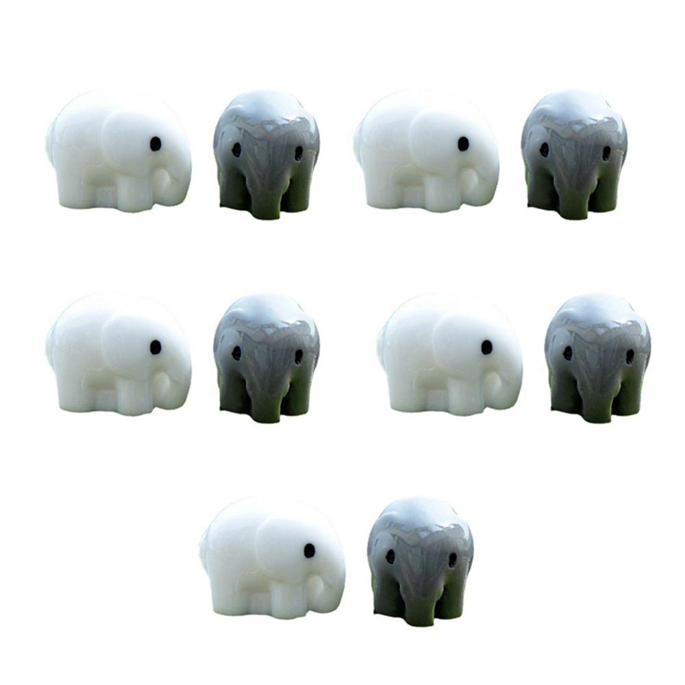 Glass Ornaments Home Room Miniature Fairy Garden Decoration Elephant Figurine Micro Landscape