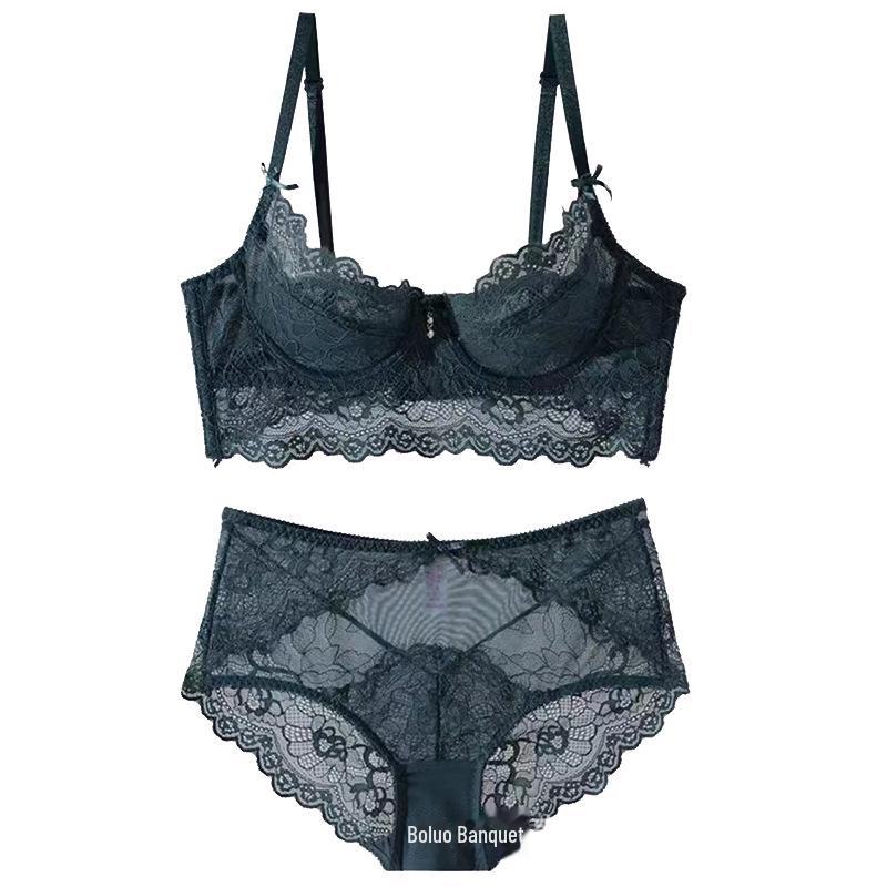 Женский сексуальный кружевной комплект бюстгальтера: Большой размер с поддержкой для большой груди, подчеркивающий силуэт, тонкий удобный дизайн.
