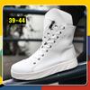 New Boots Men British Style White High Top Sneakers Shoes For Men Punk Ankle Boots Fashion Motorcycle Boots Vulcanized Shoes