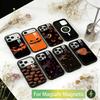 Чехол для телефона с головой тыквы на Хэллоуин для iPhone 17, 16, 15, 14, 13, 12, 11 Plus, Pro, магнитный с беспроводной зарядкой Magsafe