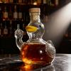 250ml Duck Whiskey Decanter Middle Finger Duck Whiskey Wine Bottle Glass Statue Decanter Liquor Container Home Decoration
