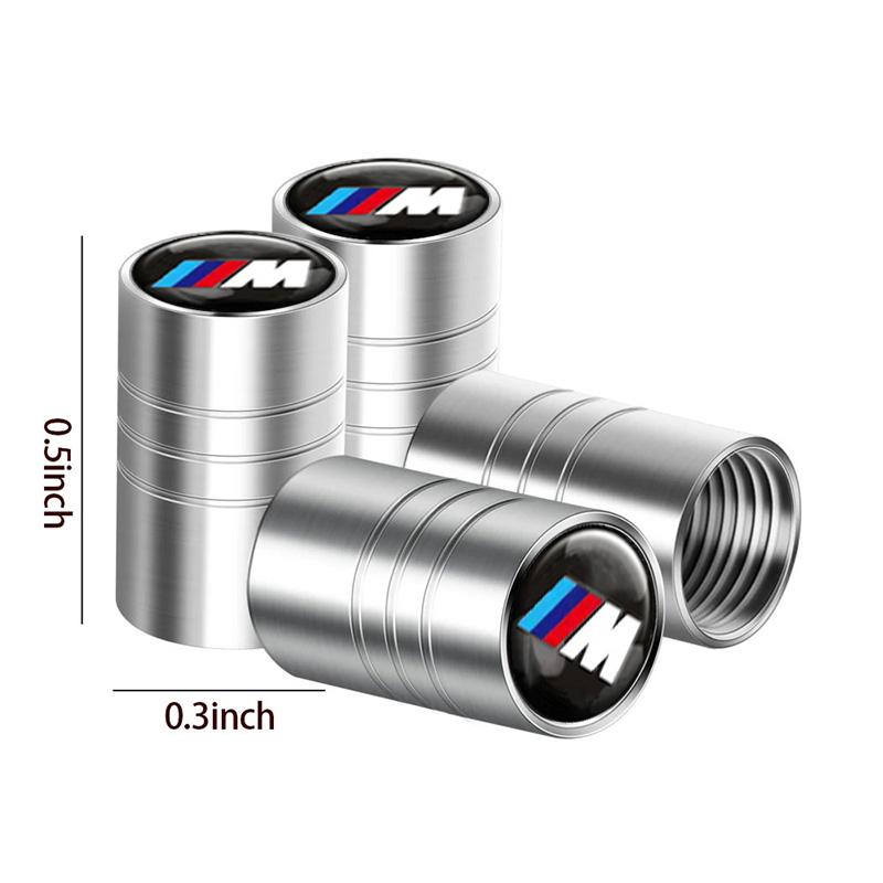 4 Pcs Wheels Rims Stem Air Tires Truck Bicycle Car Cover Tire Valve Caps Dust Caps for BMW M E60 E46 E90 F30 F10 G30 G20 F48 G22 NO1