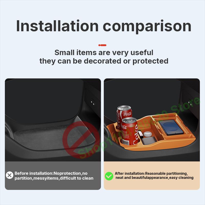 For Xiaomi Yu7 2025 2026 Car Center Armrest Hidden Silicone Storage Box Cup Holder Organizer Interior Stowing Accessories