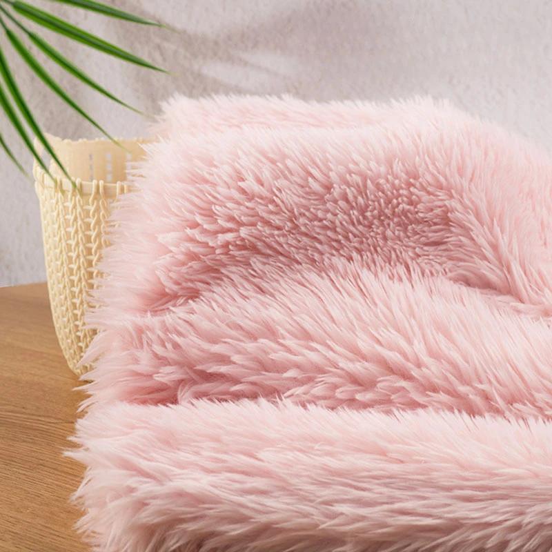 50x160cm Imitation Rabbit Fox Animal Costume Fursuit Fur Plush Fabric Counter Display Background Plush Fabric DIY Handmade