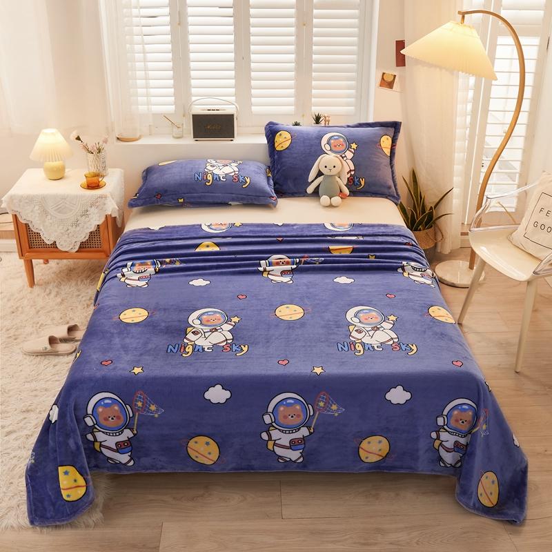 1pc Flannel Fleece Blanket for Beds Flower Printed Coral Fleece Blanket for Winter Warm Thow Blanket Single/Queen/King Plaids