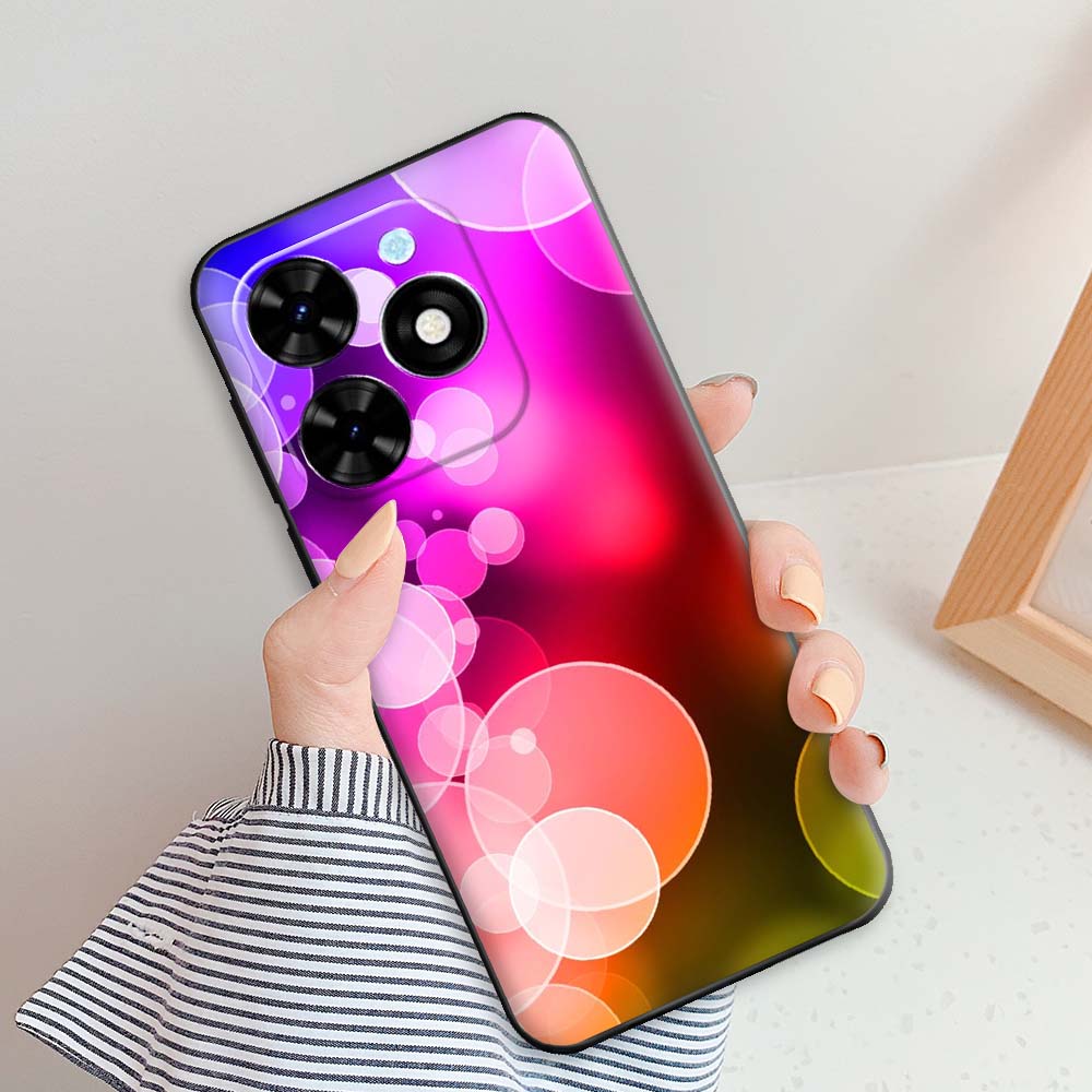 For Tecno Spark GO 2024 Case For Spark GO 2023 Cover Black Edge Soft Silicone Phone Cases For Spark GO 2022 Shell Bumper Funda