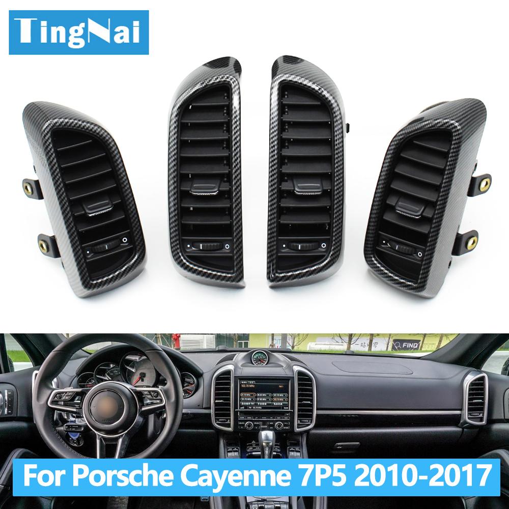 Углеродное волокно автомобиля передняя левая правая задняя решетка кондиционера переменного тока в сборе для Porsche Cayenne 958