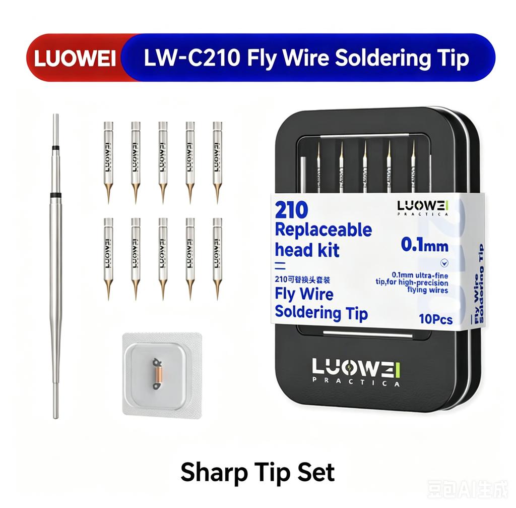 LUOWEI C210 Series Fast Thermal Conductive Multi-Layer Electroplated Built-in Anti-Oxidation Stainless Steel Tube Soldering Tip