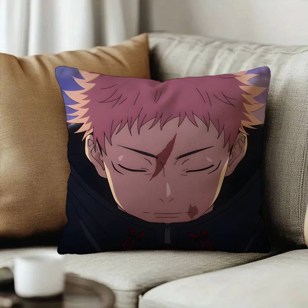 Anime Character Yuji Itadori Pillow Gifts Home Office Furnishings Bedroom Sofa Car Cushion Cover case xcm