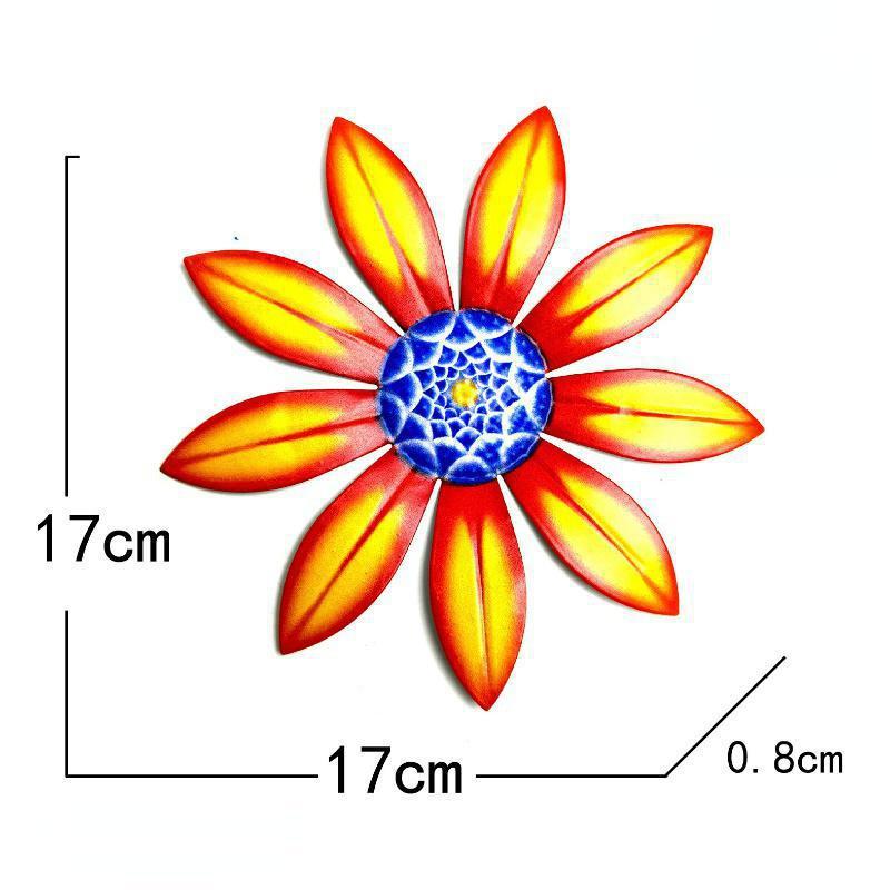 Металлический Цветок Настенный Декор Художественная Скульптура Висячий Орнамент Эстетический Домашняя Комната Сад Украшение Двора Открытый 4 цвета Дополнительно