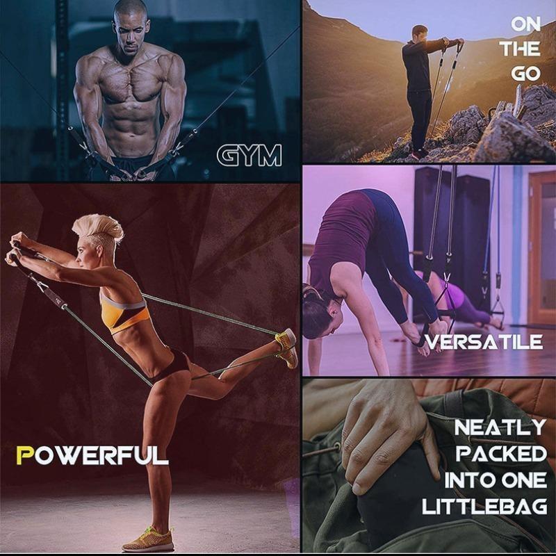 11pcs Resistance Bands Set Bodybuilding Exercise Equipment Fitness Elastic Rope Strength Training Tensioner Workout Expander