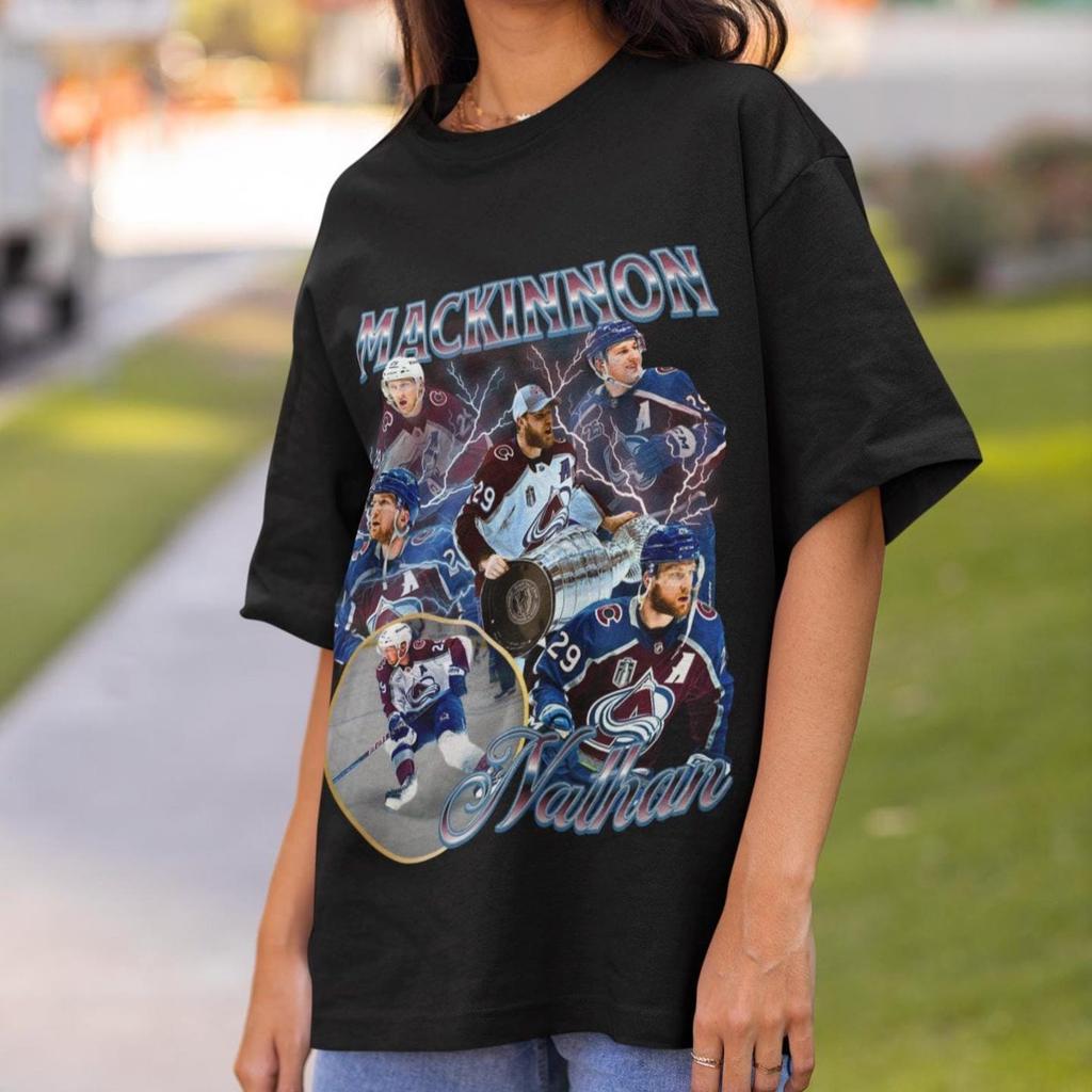 Nathan Mackinnon Avs Shirt Vintage 90s Colorado Avalanche NHL Hockey Design Retro Bootleg Gift Classic Tee Unisex T-Shirt Limited Edition