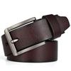Men'S Genuine Leather Belt Pin Buckle Belt Casual Retro Pure Cowhide Belt Extended Width
