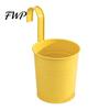 Space-saving Planter Metal Hanging Flower Pot with Drain Hole Detachable Multi-use Plant Container Hook Railing for Balcony Garden Fence