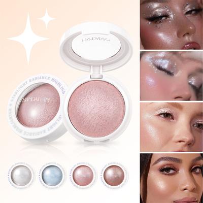 Хайлайтер для макияжа с высоким блеском, гладкая текстура пюре, хайлайт с перламутровым контуром, стойкий, водостойкий хайлайтер для тела