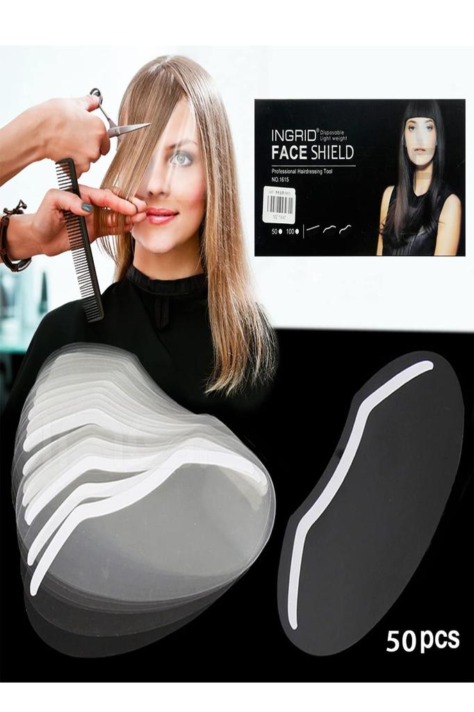 YFFSFDC Face Hair Cutting Face Hairdressing Tool Guard, Guard, Protection, Haircut, Salon, Disposable, Lightweight, (50 Pieces)