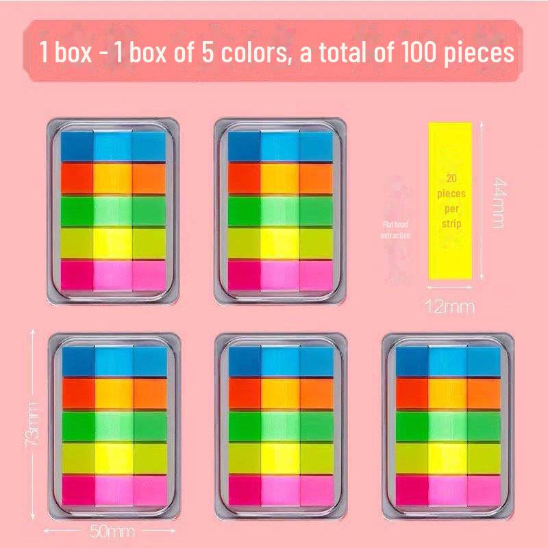 Съемные цветные наклейки-индексы: Маленькие свежие студенческие маркеры и стикеры