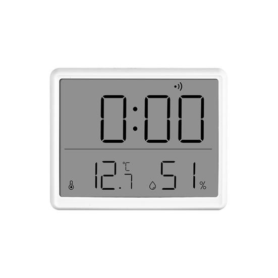 ЖК-цифровой будильник, современный легко читаемый дисплей влажности и температуры, многофункциональный термометр, гигрометр, настольные часы, подарок на день рождения