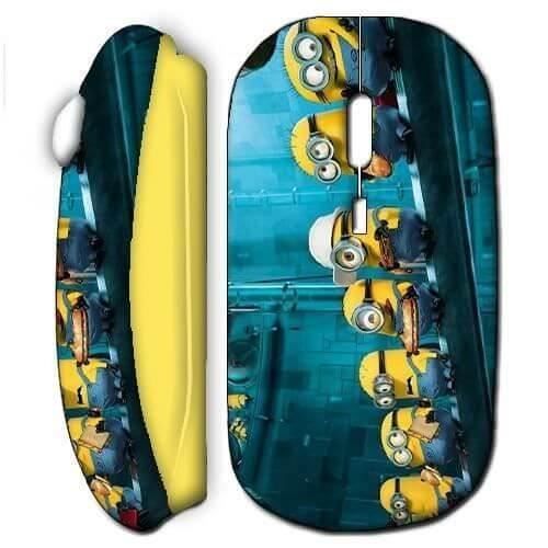 Souris sans Fil - Les Minions - Jaune - Compatible Mac et PC - Clé USB wifi - Technologie sans fil