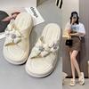 Cool Slippers Women's Summer New Outer Slippers Women's Fashion Sweet Flat Bottom One Word Sandals Batch