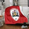 Barnsley Crest Design Flannel Blanket, Soft Polyester, Modern Design, All-Season for Camping, Travel, Gifts for holidays or birthdays