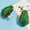 1/8Pcs Wind-up Frog Toy Nostalgic Vintage Movable Eyes Clockwork Spring Iron Jumping Green Frog Toy Party Favors Kids Adults Gift