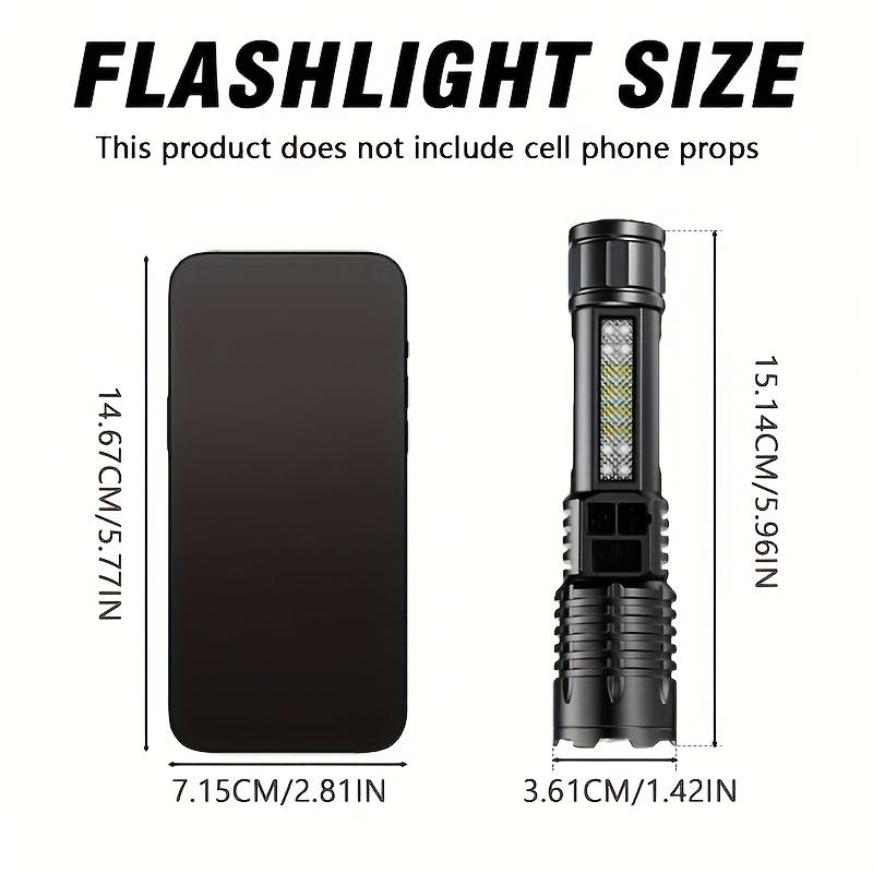 Мощный светодиодный фонарик с индикатором заряда батареи, USB-перезаряжаемый свет, телескопический зум, фонарь, лампа для кемпинга на открытом воздухе, рыбалки
