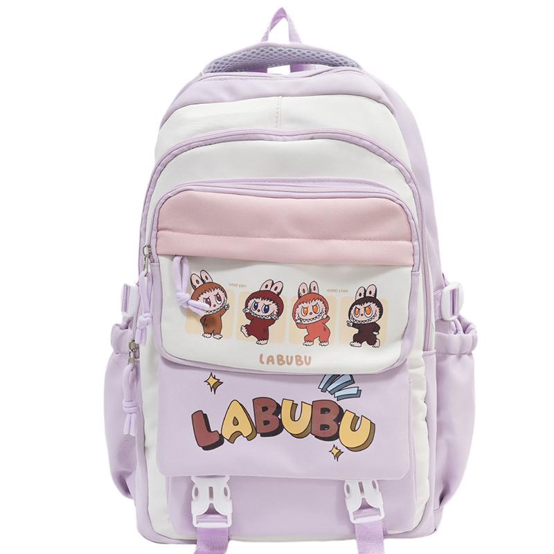 School Bag Backpack Student Labubu Backpack, Cute School Bag, Large Capacity, Light Weight, Children's Backpack