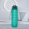 1L Sports Water Bottle With Straw Time Marker Gradient Color Motivational Bottle Leakproof Outdoor Student Drinking Water Cup