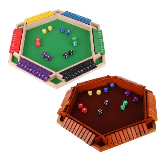 Настольная игра «Закрой коробку» с 12 кубиками. Обучающая стратегическая игра с кубиками. Для 2–6 игроков, для детей, взрослых, семейных вечеринок. Интерактивная деревянная игрушка «Закрой коробку».