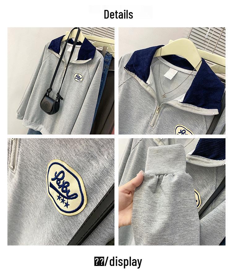 Женский свитшот 2025 XL в американском ретро-стиле - Новый тонкий весенне-осенний стиль