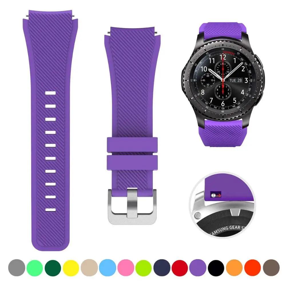Ремешок 20 мм 22 мм для Samsung galaxy watch4 44 мм/40 мм 5 pro active 2 Gear s3, силиконовый браслет Correa, браслет Huawei Watch gt2/3/2e