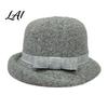 High End Retro Style Hat Classic Felt Cloche for Women Fall Winter Soft Fedora Bucket Hat Stylish Bowknot Vintage Short Brim Bowler Cap with