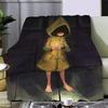 Плед с принтом хоррор-игры Little Nightmares Пледы для пикника Теплый плед Мягкий удобный плед Для дома в путешествие Подарок на день рождения