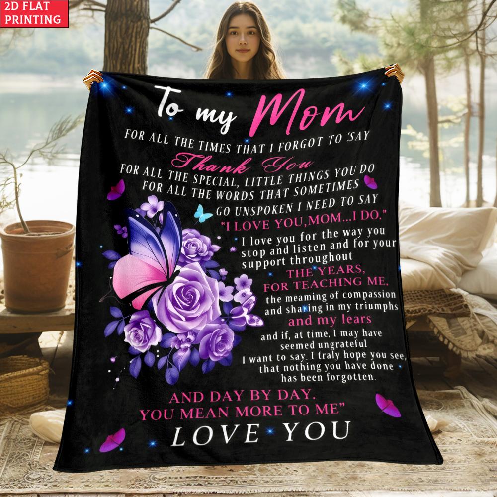 Mother's Day Print thin Flannel Blanket for Bedrooms,Living Rooms,Sofas Blankets,Lunch Breaks,blankets fluffy blanket