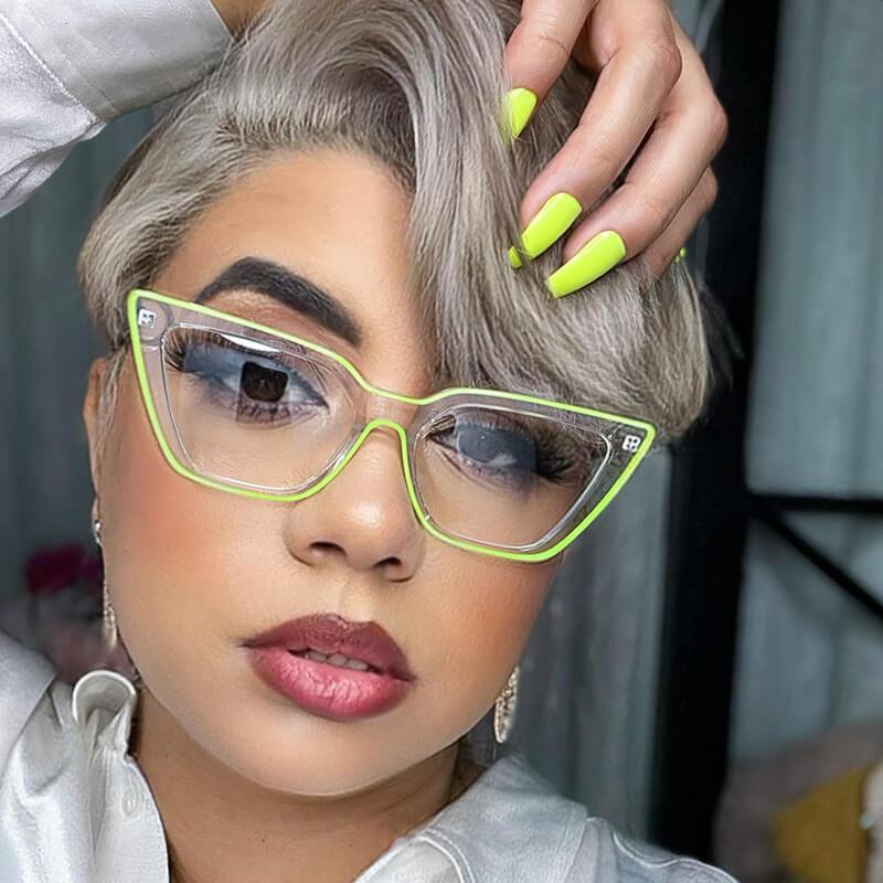 Новые прозрачные компьютерные очки, оправа для женщин, анти-синий свет, очки «кошачий глаз», блокирующие очки, оптические очки для очков
