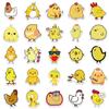 50 Cartoon Cute Little Yellow Chicken Stickers Personalized Decorative Suitcase Notebook Waterproof and Removable Without Repeating Stickers