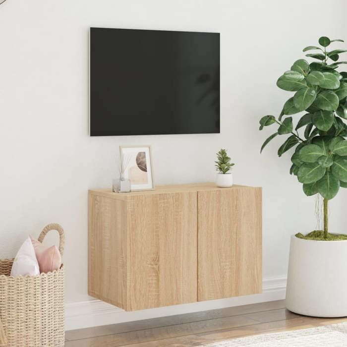 VidaXL Meuble TV mural chêne sonoma 60x30x41 cm 836942