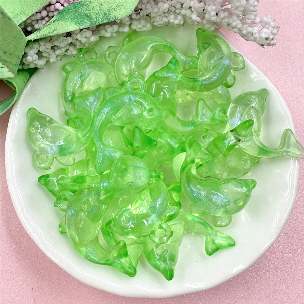 Товары для дома и вечеринок Ювелирные изделия Аксессуары Модное ожерелье в форме дельфина DIY для изготовления ювелирных изделий Акриловые бусины 15,6*20,5 мм Браслеты 20 шт.