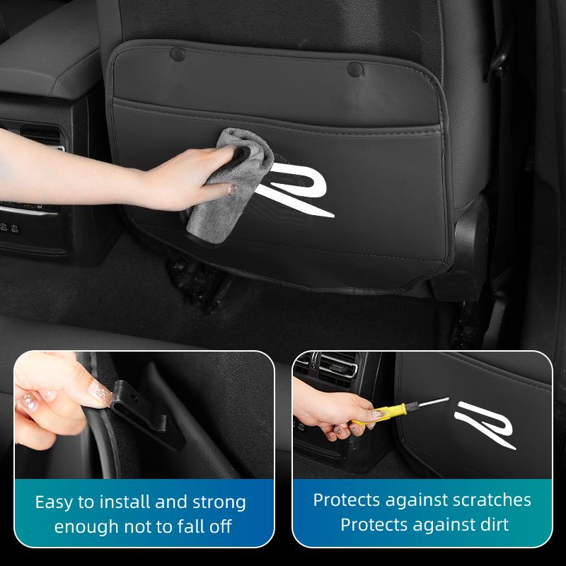 Car Anti-kick Pad Leather Auto Seat Back Protector Pads Anti Scratch For Volkswagen VW Tiguan CC Jetta Polo Golf Passat Scirocco