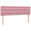 Box Spring Bed with Mattress Pink 140 x 220 cm Velvet