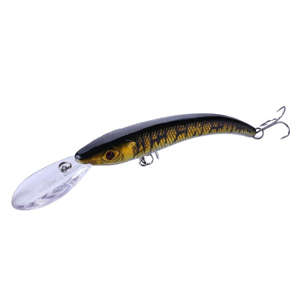 HENGJIA 1pc Minnow Fishing Lure Wobbler 3D Eyes Bionic Bass Pike Bait Fishing Tackle