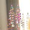Sun Moon Suncatcher Hanging Decoration Indoor Outdoor Home Garden Colorful Faux Crystal Prism