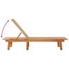 Sun Lounger Taupe Solid Acacia Wood and Textilene