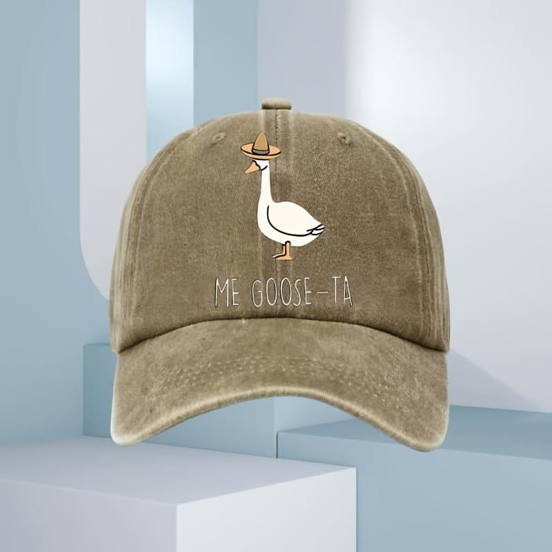 Men's and Women's Fashionable Duck Print Baseball Cap, Outdoor Sunscreen Travel Equipment with Simple Design